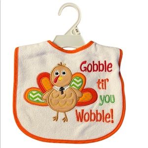 Gobble til' you wobble bib